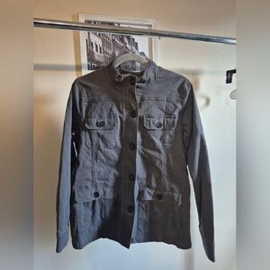 Market & Spruce Gray Button-Up Jacket
